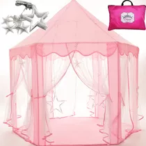 Princess Castle Tent Con Luces Carpa Rosa Castillo