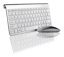 Kit Teclado E Mouse Bluetooth Wireless Usb Para /pc Cor Do Mouse Prateado Cor Do Teclado Prateado