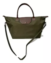  Bolso Travel Cuero Vacuno/tela Imp.excelente Calidad-grande