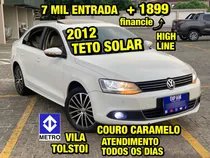 Volkswagen Jetta Highline 2012 Branco Caramelo Teto Solar