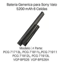 Bateria Generica Nueva Para Laptop Sony Vaio (pcg-71912l)