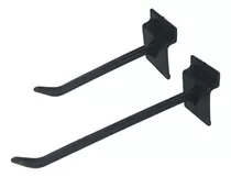 50 Ganchos Blisteros Para Panel Ranurado 12 O 8 Cm Negro