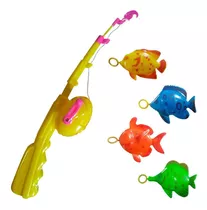 Jogo De Pesca Pega Peixe Pescaria Brinquedo Infantil 5pçs