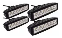 X4 Barra Luces Foco Neblinero Led 18w Auto Moto Caminoneta