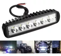 2 Exploradora Lineal 8000lm 6 Led Fija  Moto/carro Blanca