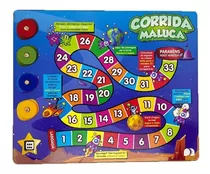 Jogo Infantil Corrida Maluca - Brinquedo Educativo Madeira