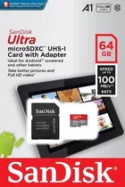 Memorias Micro Sd Sandisk 64 Ultra Clase 10 Uhs-i 98mb/s