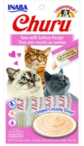 Snack Para Gato Cremoso Inaba Churu Atún Y Salmón 14 Gr