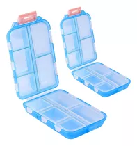 Pastillero Organizador Plastico Con 8 Compartimientos Color Color Azul