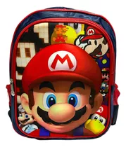 Mochila Escolar Mario Bros 2 Cierres Diseño Exclusivo