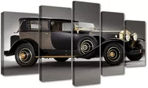 5 Cuadros Rolls Royce Auto Lujoso Antiguo Hogar Art 150x84cm