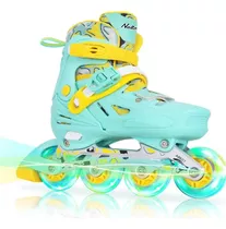 Patines Para Niños Con Ruedas Iluminadas, Kit De Protección 