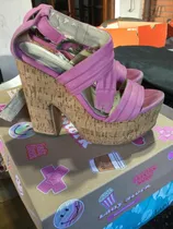 Zapatos Con Plataforma Color Rosa Y Taco Súper Cómodos