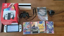 Nintendo Switch Oled 64gb Console + 4 Games