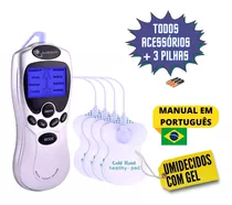 Aparelho De Fisioterapia Portátil Choque Elétrico Acupuntura Cor Prateado 110v/220v