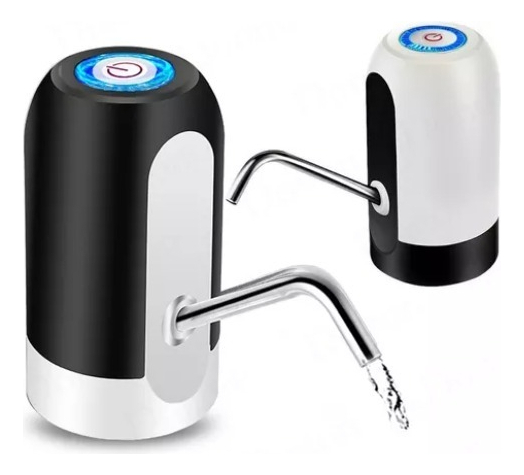 Dispensador Bomba De Agua Eléctrico Recargable Usb Botellón Color Blanco