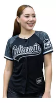 Casaca Oficial Tomateros De Culiacán Negra Mangas Gris Dama