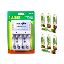 Kit 8 Pilhas 3a + Carregador De Pilhas Rápido Bivolt Aa/aaa