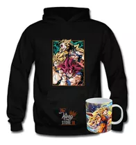 Poleron + Taza, Goku Transformaciones, Saiyajin, Dios, Dragon Ball, Xxxl