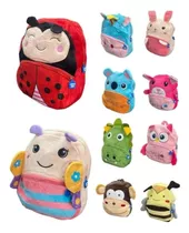 Mini Mochila Peluche Infantil Jardin Animalitos Nena Nene