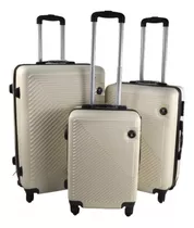 Set De 3 Maletas De Viajes S-m- L Rígidas Beige