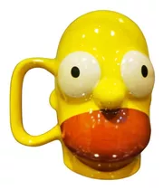 Taza Los Simpson - Homero Simpson Ceramica Amarilla 