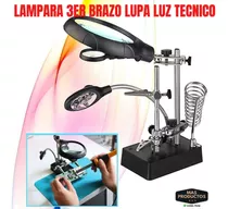 Lampara Tercer Brazos Con Lupa Luz Pinzas Tecnico Filatelia