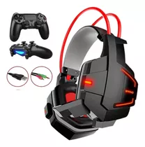 Headset Fone Gamer Full Hi-fi Stereo Bass Led + Controle 