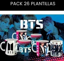 Kit 26 Plantillas Sublimación Tazas #1 - Bts / K-pop!!.