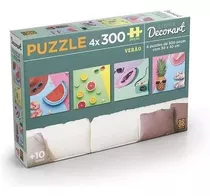 Quebra-cabeça Puzzle P0300 X 4 Decorart Verao 03588 - Grow