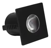 Opus - Mini Spot Iluminação Móveis Embutir Preto - 02 Peças Bivolt