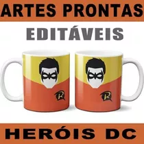 Sublimação Canecas Super Heróis Estampas Prontas Corel