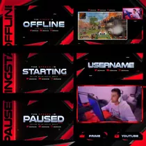 Twitch Pack Full Animado Overlays - Stream Pack - Completo