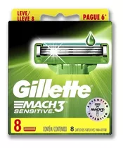 Repuestos De Afeitar Con Aloe Gillette Mach3 Sensitive 8 Und