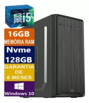 Computador Pc Cpu Core I5 16gb Ram 128gb Nvme Windows 10 