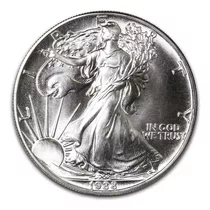 One Dollar American Eagle 1oz Plata Ley .999 Ag 1988