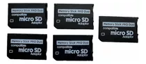 Lote 5 Adaptadores Microsd Produo. Memory Stick Para Psp