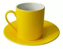 Juego De Café Ceramica De 12 Pzas De Color