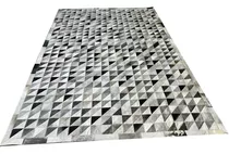 Tapete De Couro Sob Medida - Zig Zag, Forro Nylon - 10x10cm