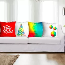 Kit Almofadas Natal Decorativas Estampada 04 Peças Natalina