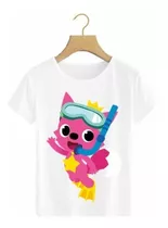 Playera Personaje Baby Shark Rosa Funk  Naz