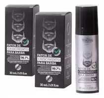 2 Fator De Crescimento Tônico P/ Barba E Cabelo Falhas 30ml