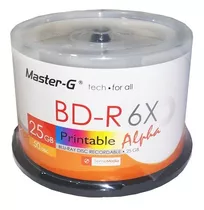 Pack 50 Unidades Discos Blu Ray 25gb Imprimibles Master-g 6x