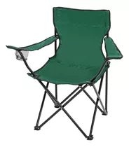 Silla Plegable Capitán En Tela Portátil Cómoda Ideal Camping Color Verde