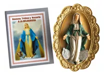 Virgen Medalla Milagrosa En Porcelana - Placa 14cm + Novena