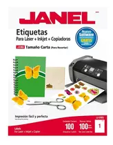 Etiqueta Janel 1095165101 J-5165 C/100 Cta. 21.6 X 27.09 Cm