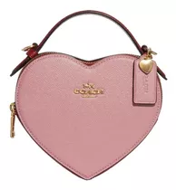 Bolsa Coach Corazón De Mujer Envío Gratis Color Im/true Pink Multi Color De La Correa De Hombro Dorado/rojo Diseño De La Tela Liso