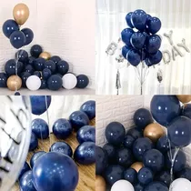 Paquete Globos Látex R12 Mate Azul Oscuro Paquete 50und