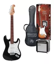 Guitarra Electrica Pack Sx Se1sk Strato Black