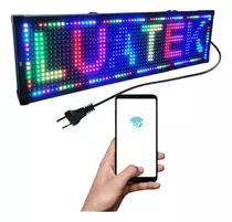 Painel Letreiro Full Led P10 Interno Rgb Wifi Alto Brilho